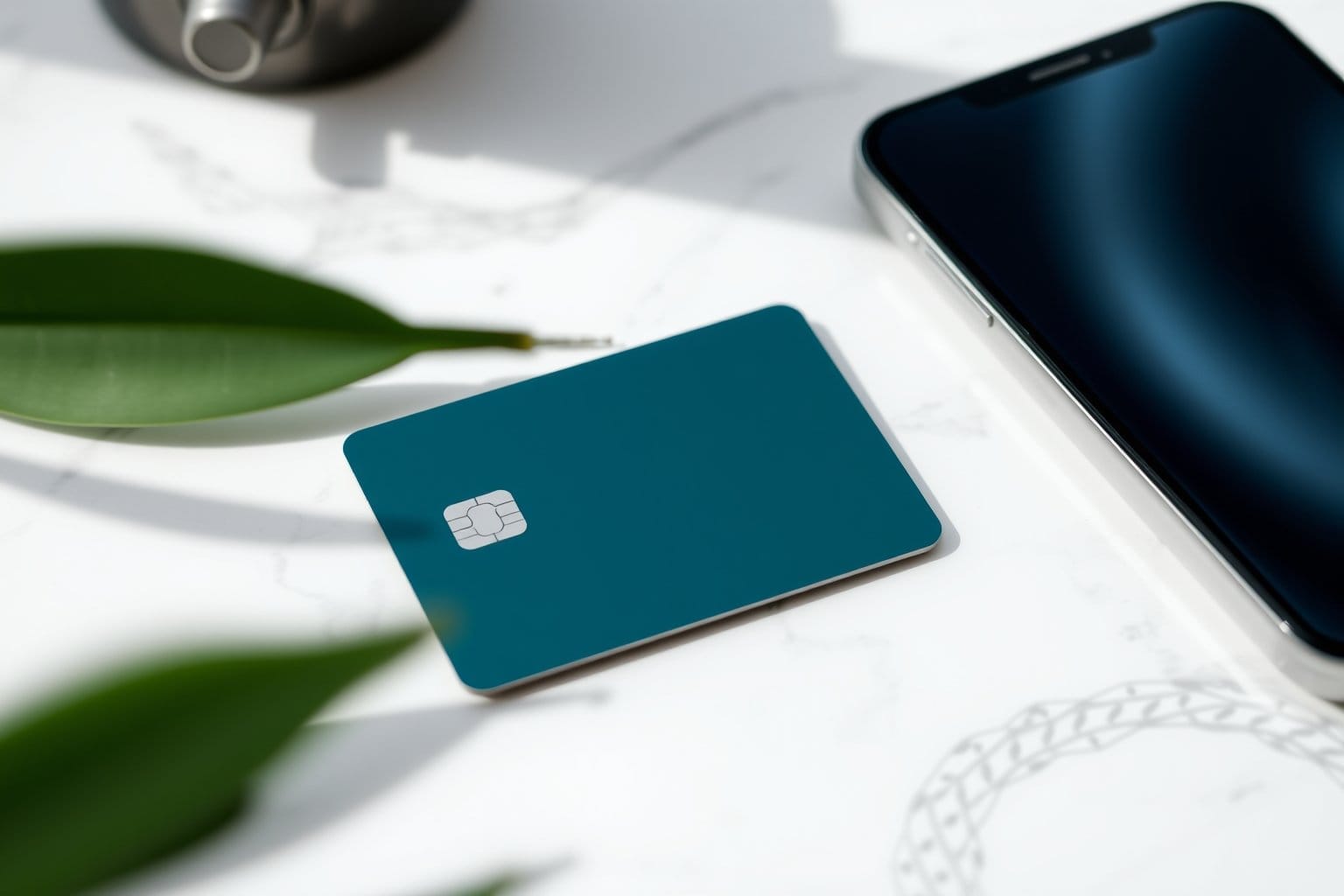 Doanh nhân trẻ châu Á dùng điện thoại và thẻ tín dụng thanh toán online